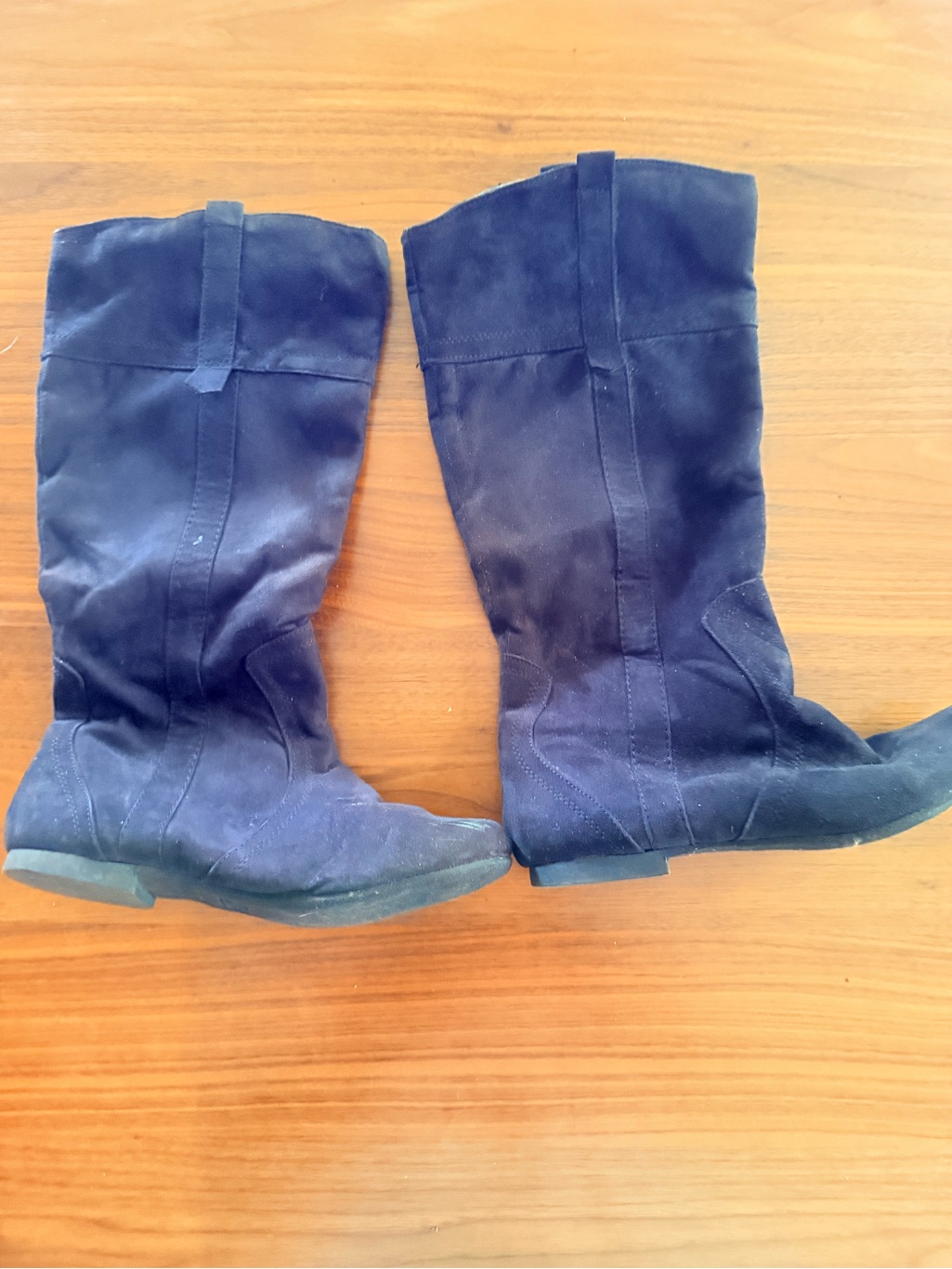 Women's Black Suede Mid-Calf Boots Suede